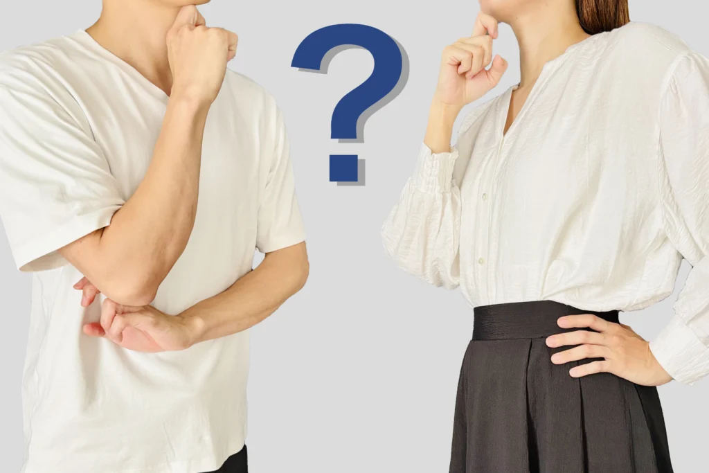 「あれ？」と思っている男女