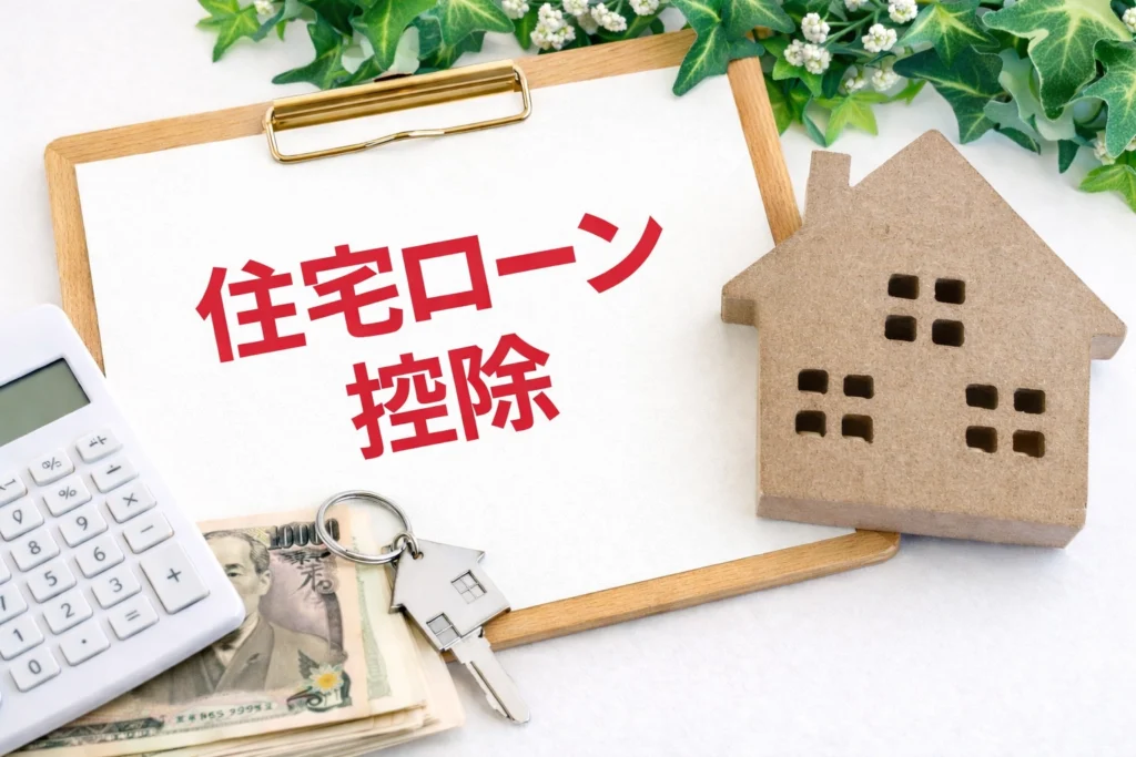 クリップボードに「住宅ローン控除」と書かれている