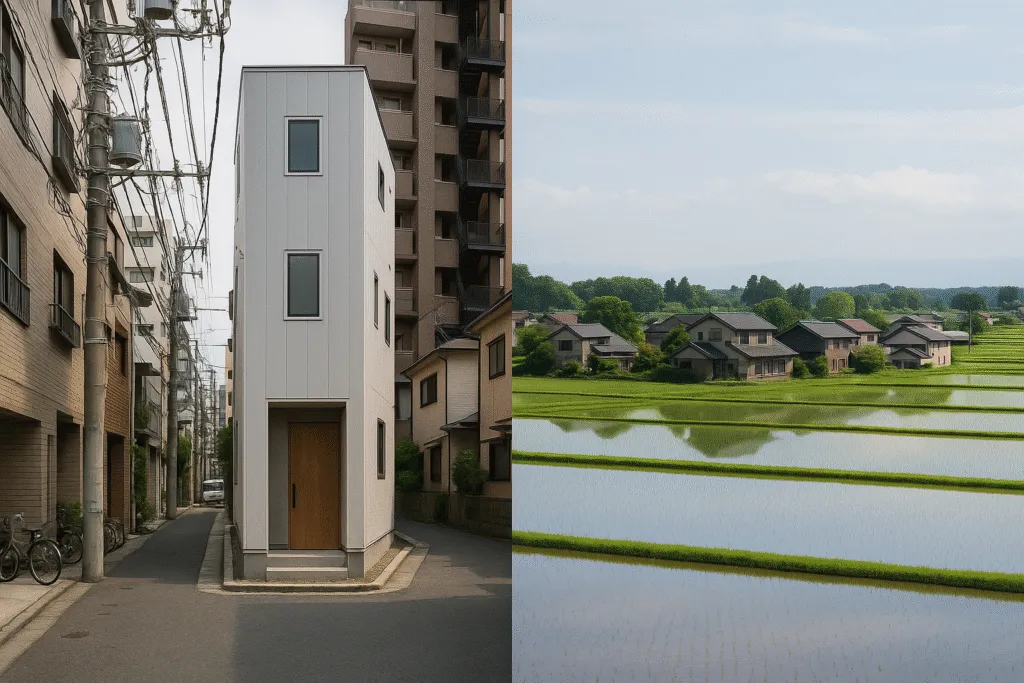 東京と地方の比較イメージ