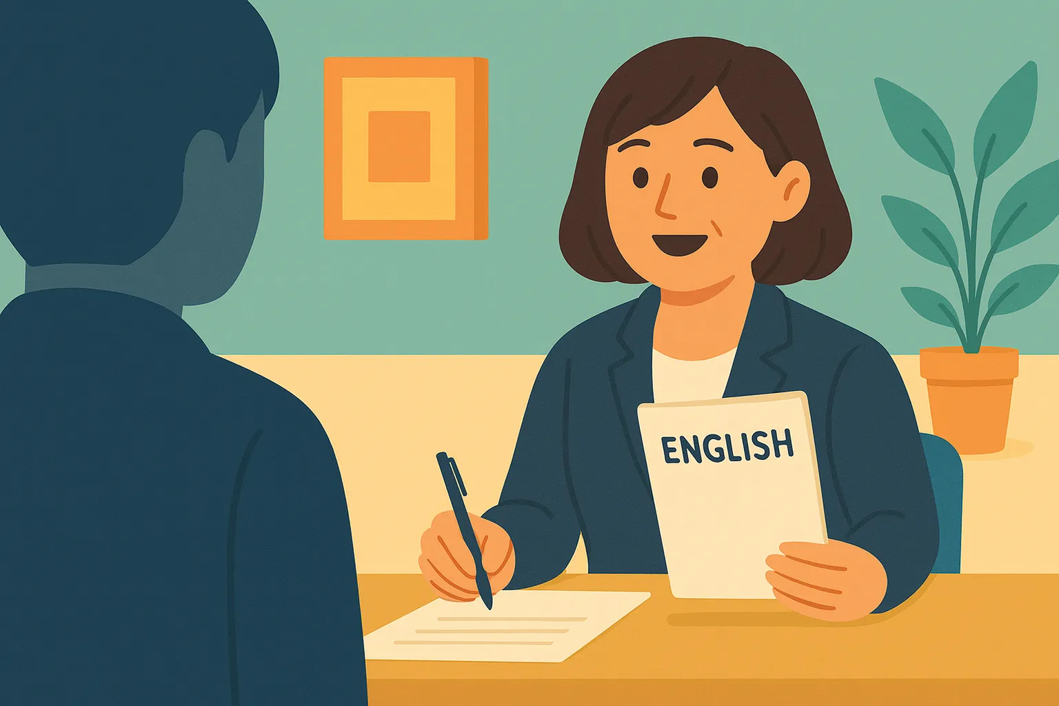英語を教えるイメージ