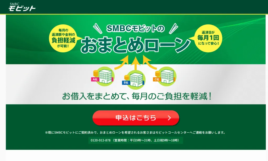SMBCモビット「おまとめローン」の解説