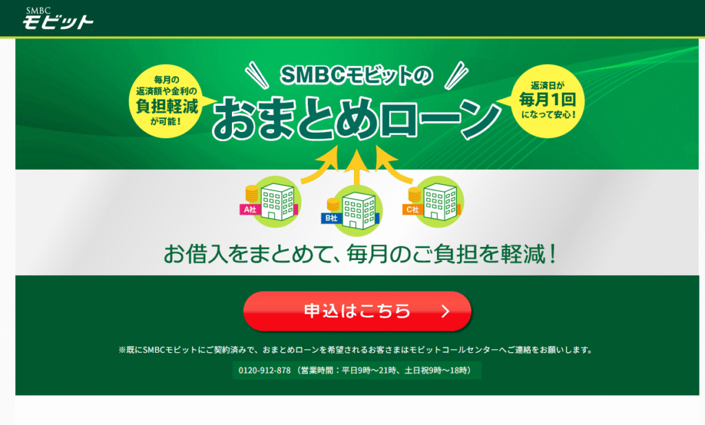 SMBCモビット「おまとめローン」の解説